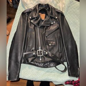 Black leather jacket